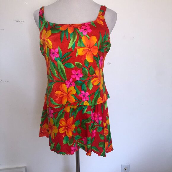 2 PIECE SWIMSUIT BATHING SUIT SZ 14 - Picture 1 of 7